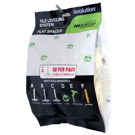 Miracle Sealants LEV3/16FS Levolution Tile Spacer And Level System Flat Style Part A 3/16" 50 Units 2 Miracle Sealants LEV3/16FS Levolution Tile Spacer And Level System Flat Style Part A 3/16" 50 Units - Image 2