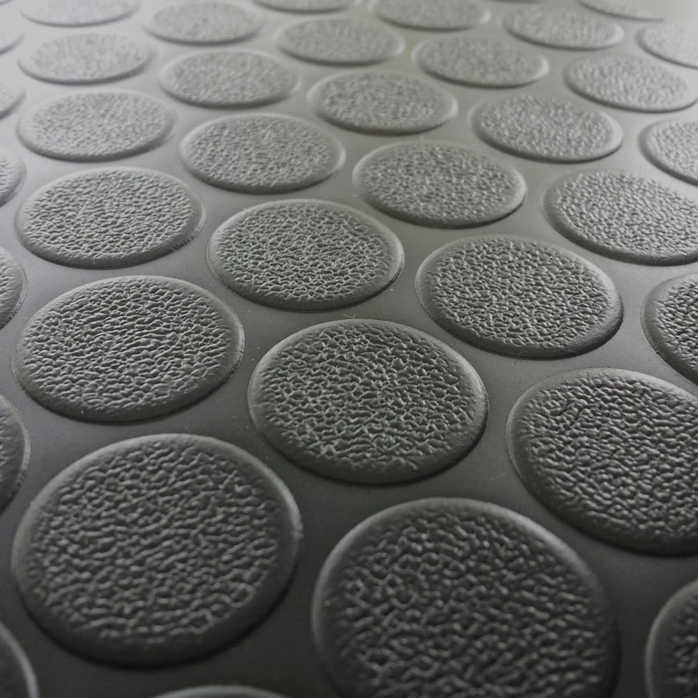 Rubber-Cal Coin Grip 4 Ft. X 5 Ft. Dark Grey Commercial Grade PVC Flooring 4 Rubber-Cal Coin Grip 4 Ft. X 5 Ft. Dark Grey Commercial Grade PVC Flooring - Image 4