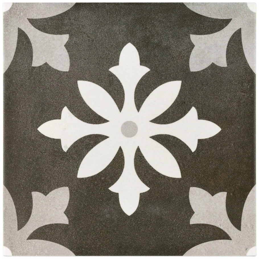 Picasso Nero 9x9 Glazed Porcelain Tile 4 Picasso Nero 9x9 Glazed Porcelain Tile - Image 4