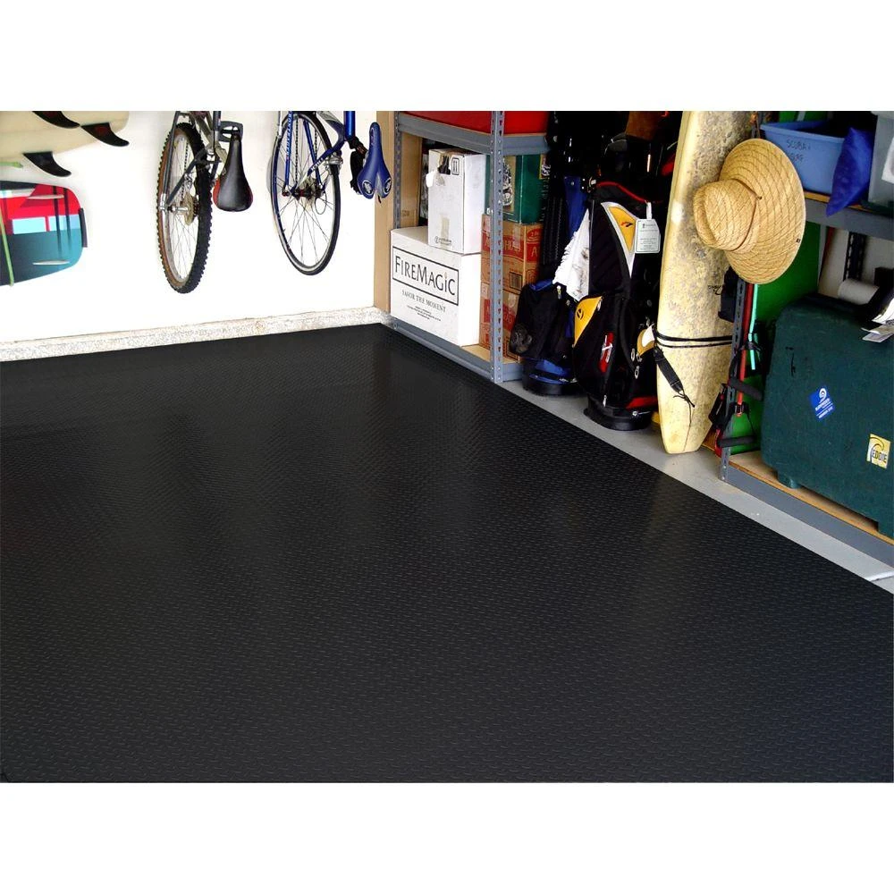 Diamond Deck 5 Ft. X 20 Ft. Black Textured PVC Rollout Flooring 2 Diamond Deck 5 Ft. X 20 Ft. Black Textured PVC Rollout Flooring - Image 2